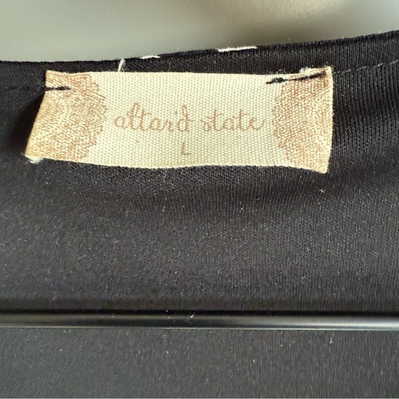 Altar'd State Black & White Rayon Spotted Tier Babydoll Mini Dress Women's Large - Picture 10 of 10